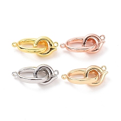 (52) Непрозрачная лаванда Латунная обшивка стойки с застежками, долговечный, кольцо, разноцветные, овальная застежка: 20.5x12x3мм, отверстие : 1.2 мм, кольцевая застежка: 14x11x4мм