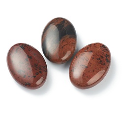 Красный Обсидиан Натуральный массажный камень, массажные инструменты, для профессионального или домашнего СПА, расслабляющий, выздоровление, боли, овальные, 60~61x40~41x19.5~21 мм