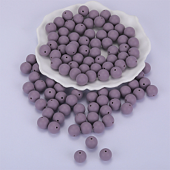 Thistle Round Silicone Focal Beads, Chewing Beads For Teethers, DIY Nursing Necklaces Making, Thistle, 15mm, Hole: 2mm