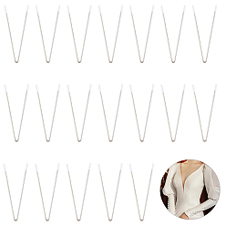 Платина 20шт. бюстгальтер V-образной формы со стальными косточками, прочная металлическая проволока для бюстгальтера для вечернего платья, платина, 88x37x3 мм