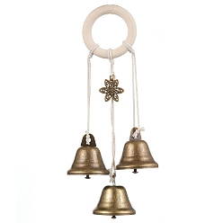 Цветок Железный колокольчик, деревянное кольцо для украшения двери дома, цветок, 180~190 мм, Цветок: 20.5x23x3 мм