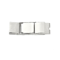 Нержавеющая Сталь Цвет 201 нержавеющей стали смотреть группы застежками, прямоугольные, цвет нержавеющей стали, 32x11.5x4.2 мм
