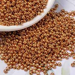 (RR1072) Дуракоат Гальванизированного Муската Миюки круглые бусины рокайль, японский бисер, 8/0, (rr 1072) мускат оцинкованный дюракоат, 8/0, 3 мм, отверстие : 1 мм, Около 2111~2277 шт / 50 г