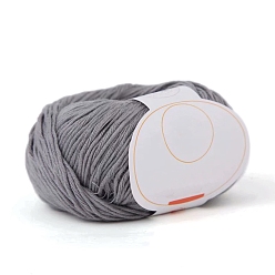 Гейнсборо Хлопковая пряжа, для вязания спицами и крючком своими руками, теплая пряжа для сумки, шапки, шарфов, одежды, перчаток, тапочек, кукол, светло-серые, 2 мм