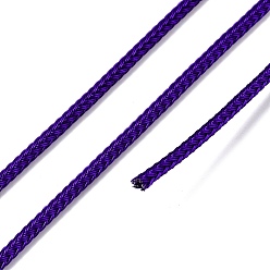 Индиго Плетеная круглая стальная проволока, для браслетов своими руками, индиговые, 3.2 мм