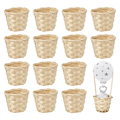 Бланшированный Миндаль 16шт. мини-корзинки из бамбука, аксессуары для домашнего кукольного домика с микро-ландшафтом, притворяясь опорными украшениями, бланшированный миндаль, 60~94x75 мм, внутренний диаметр: 80 мм