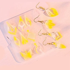 Белый Кулон силиконовые формы, формы для сережек, формы для литья гипсовой смолы, разнообразные, белые, 99x90x4 мм