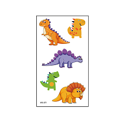 Dinosaur Съемные временные водостойкие татуировки, бумажные наклейки на тему животных, рисунок динозавра, 10.5x6 см