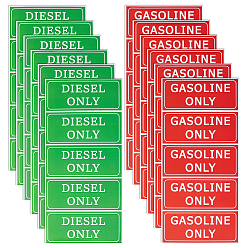 Красный 12листы 2цветные водонепроницаемые ПВХ предупреждающие наклейки, виниловые наклейки безопасности, прямоугольник со словом, красные, 315x146x0.2 мм, 6 листов / цвет