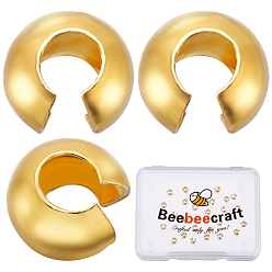 Золотой 925 стерлингового серебра крышки бисера советы узел, золотые, 3x4x2 мм, 30 шт / коробка