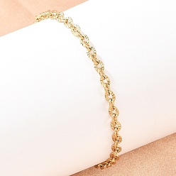 Золотой 201 женские браслеты-цепочки с овальными звеньями из нержавеющей стали, золотые, 6-3/4 дюйм (17 см)