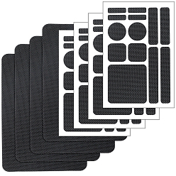 Черный 8 шт. 2 стили резиновые противоскользящие шестиугольные наклейки-ленты для телефонов Peva, клавиатуры, игровые автоматы, контроллеры мыши, чёрные, 95~120.5x160~180x0.7~0.8 мм, 4 шт / стиль