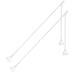 Платина Струны из сплава, нескользящие бретели бюстгальтера с застежкой, платина, 450 мм