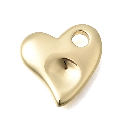 Настоящее золото 18K Латунные подвески, сердце прелести, без кадмия и без свинца, стойки покрытие, долговечный, реальный 18 k позолоченный, 14.5x15x3 мм, отверстие : 3 мм