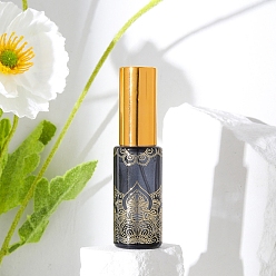 Черный 15мл стеклянный пустой флакон с распылителем для духов, многоразовая пустая бутылка с эфирным маслом, колонка, чёрные, 2.5x9 см, емкость: 15 мл (0.51 жидких унций)
