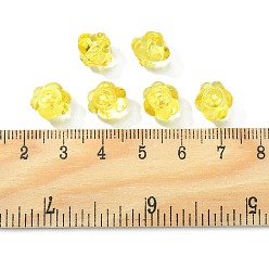Gold Transparent Acrylic Beads, Lantern, Gold, 8.5x10x9.5mm, Hole: 1.5mm, about 1290pcs/500g