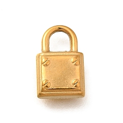 Золотой 304 прелести нержавеющей стали, подвесной замок, ионное покрытие (ip), золотые, 11.5x7x3 мм, отверстие : 3.5x3.5 мм