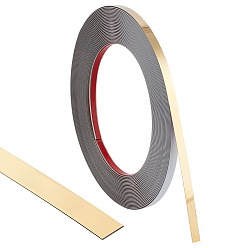 Золотой 10м самоклеящаяся гибкая профилированная отделка из нержавеющей стали, потолочная лепнина, отделка стен под мебель, дверь, гардероб, домашнего декора, золотые, 6x0.8 мм