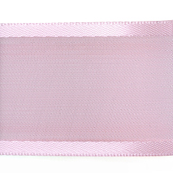Pink 100 Yards Polyester Organza Ribbon with Satin Edge, Pink, 3/8 inch(9mm)