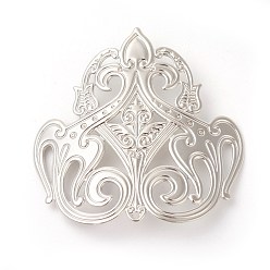 Платина Латунь филигрань столяры ссылки, стойки покрытие, щит, платина, 48x48x0.5 мм, отверстие : 1 мм