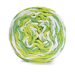 Зелено-Желтый Полиэфирная пряжа, для свитера, шапки, носков, детских одеял, сегмент окрашенный, зеленый желтый, 6 мм