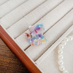 Разноцветный Заколки для волос с когтями из ацетата целлюлозы (смола), аксессуары для волос для девочек и женщин, красочный, 25x22 мм