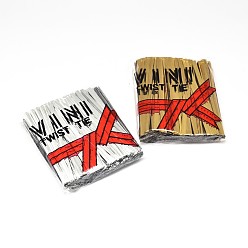 (52) Непрозрачная лаванда Стяжки из металлической проволоки, Железное ядро, для пакетов с конфетами, разноцветные, 60x4 мм, около 750~780 шт / упаковка