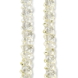 Бежевый Стеклянные бусины с гальваническим покрытием , гальваническое покрытие, медведь, бежевые, 15x12x9 мм, отверстие : 1.2 мм, около 44 шт / нитка, 25.98'' (66 см)