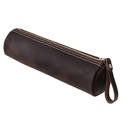 Coconut Brown Leather Pen Case, Rectangle, Coconut Brown, 210x56x49.5mm