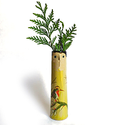 Light Khaki Resin Vases, Home Decorations, Column Doll, Light Khaki, 40x126mm