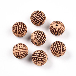 Верблюжий Непрозрачные акриловые бусины, круглые, верблюжие, 12.1x12 мм, отверстие : 1.5 мм, Около 467 шт / 500 г