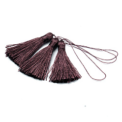 Old Rose Nylon Thread Tassel Big Pendant Decorations, Old Rose, 43x6mm