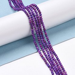 Sugilite Natural Sugilite Beads Strands, Faceted, Round, 2~2.5mm, Hole: 0.7mm, about 182pcs/strand, 15.55''(39.5cm)