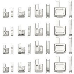 Платина 16 комплекты 4 стили одежда аксессуары, Принадлежности для ремонта молнии из цинкового сплава 3#5#8#### вставная коробка и фиксатор штифта, платина, 10 мм, штифты : 8.5~17x5.5~12x4~6.5 мм, 8.5~16.5x2~3.5x2~4 шт / комплект, 2 наборы / стиль