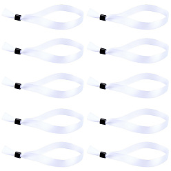 Белый 100 шт. полиэстеровый ремешок на запястье, белые, 177x15x9 мм