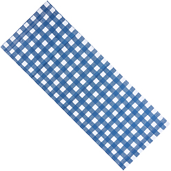 Prussian Blue 1Pc Tartan Pattern Chair Polycotton Cloth, Beach Chair Cloth Replacement Supplies, Prussian Blue, 1180x435x2mm