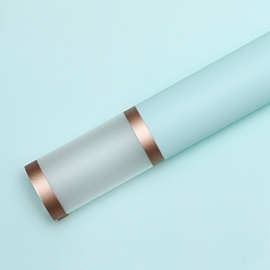 Бледно-бирюзовый 20 листы с золотым краем водонепроницаемая пластиковая подарочная упаковочная бумага opp, квадратный, сложенный букет цветов украшение оберточной бумаги, бледные бирюзовая, 565x565 мм