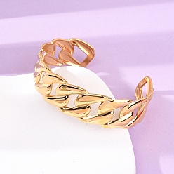 Настоящее золото 18K 304 женские браслеты-манжеты из нержавеющей стали, ионное покрытие (ip), реальный 18 k позолоченный, 3/4 дюйм (1.9 см), внутренний диаметр: 1-7/8x2-1/2 дюйм (4.85x6.4 см)