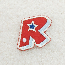 Letter R Computerized Embroidery Cloth Iron on/Sew on Patches, Costume Accessories, Appliques, Letter.R, 32x35mm