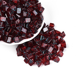 (123L) Белый крем непрозрачный блеск Прозрачные стеклянные бусины пикассо, треугольные, огнеупорный кирпич, 7.5x7.5~8.5x6~6.5 мм, отверстие : 1.4~1.6 мм, Около 775 шт / фунт