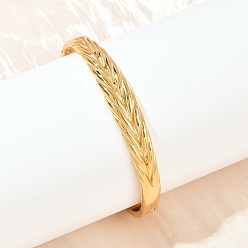 Настоящее золото 18K 304 женские шарнирные браслеты из нержавеющей стали, цвет пшеницы, ионное покрытие (ip), реальный 18 k позолоченный, 3/8 дюйм (1 см), внутренний диаметр: 2x2-3/8 дюйм (5.05x6.1 см)