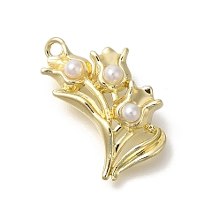 Цветок Подвески из сплава , светло-золотые подвески, цветок, 24x13.5x6 мм, отверстие : 1.6 мм