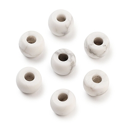 Howlita Perlas naturales howlite, barril, 8~8.4x5~6.6 mm, agujero: 2~3.2 mm