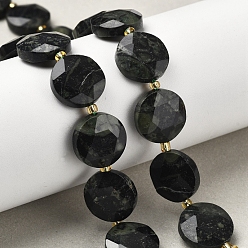 Яшма Камбаба Натуральные пряди камбабы из яшмы, граненый шестиугольный разрез, плоско-круглые, с бисером, 15x5.5 мм, отверстие : 1 мм, около 22 шт / нитка, 15.31'' (38.9 см)