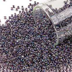 (788) Inside Color AB Crystal/Tanzanite Lined Toho 11/0 runde Perlen, japanische Rocailles, (788) Innenfarbe ab Kristall / Tansanit ausgekleidet, 2.2 mm, Bohrung: 0.8 mm, über 1110pcs / Flasche, 10 g / Flasche