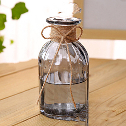 Гейнсборо Стеклянные вазы, плантатор для гидропонных растений, украшения для домашнего экрана, колонка, светло-серые, 140 мм, внутренний диаметр: 50 мм