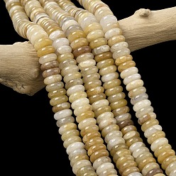 Топаз Нефрит Природный Топаз нефрита бисер нитей, диск, 8x3 мм, отверстие : 1.4 мм, около 125 шт / нитка, 15.28'' (38.8 см)