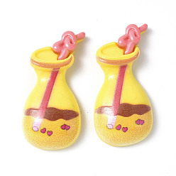 Bottle Непрозрачная смола декодирует кабошоны, имитация еды, образец бутылки, 37x18x7.5 мм