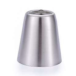 Stainless Steel Color Non-Tarnish Christmas Tree Stainless Steel Russian Piping Tips, Cake Decorating Tips, for Cupcake Cookies Birthday Party, Stainless Steel Color, 40.5x37mm, Inner Diameter: 35mm