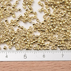 (DB0034) 24kt Gold Light Plated MIYUKI Delica Beads, Cylinder, Japanese Seed Beads, 11/0, (DB0034) 24kt Gold Light Plated, 1.3x1.6mm, Hole: 0.8mm, about 20000pcs/bag, 100g/bag